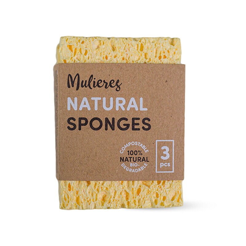 Mulieres naturlig rengöringssvamp 3-pack