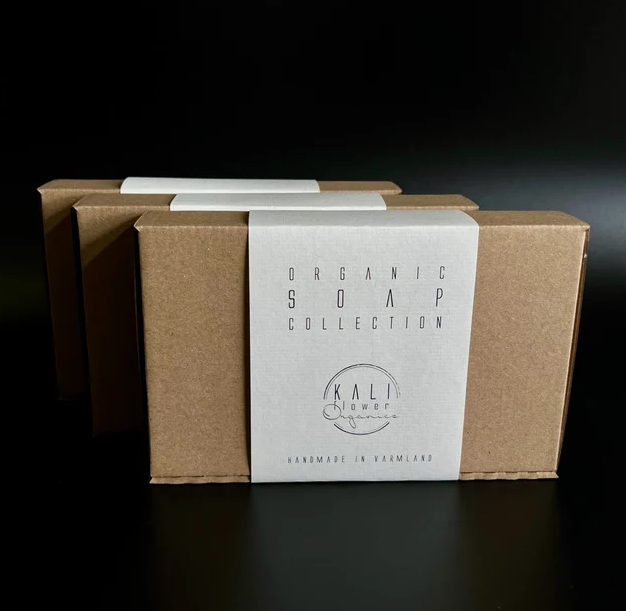 Kaliflower Organics Presentbox med handgjorda & ekologiska tvålar 6 x 40g