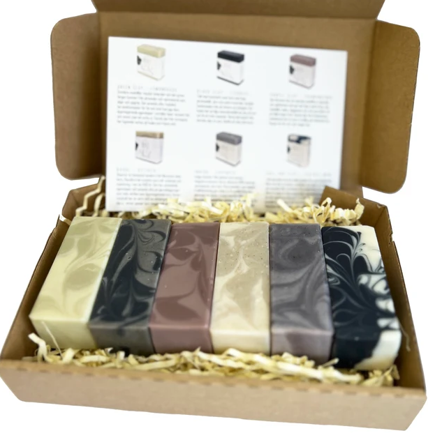 Kaliflower Organics Presentbox med handgjorda & ekologiska tvålar 6 x 40g