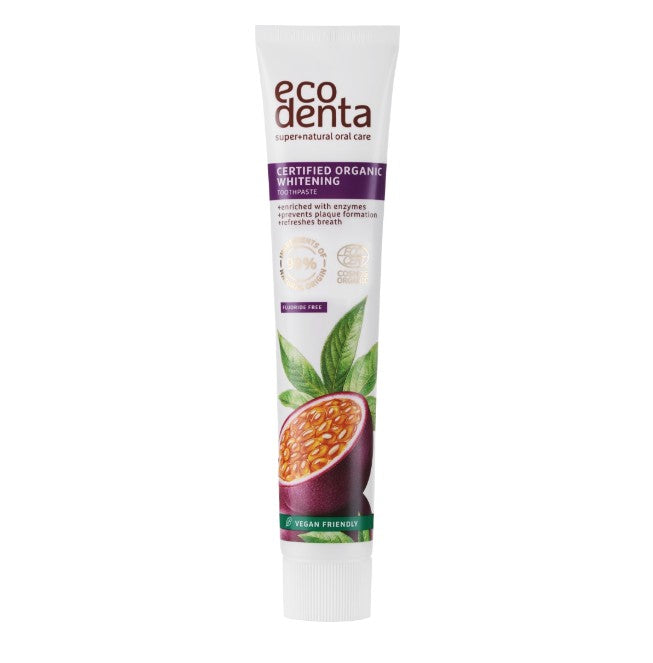 Ecodenta Organic Whitening Passion Fruit Toothpaste With Enzymes 75ml