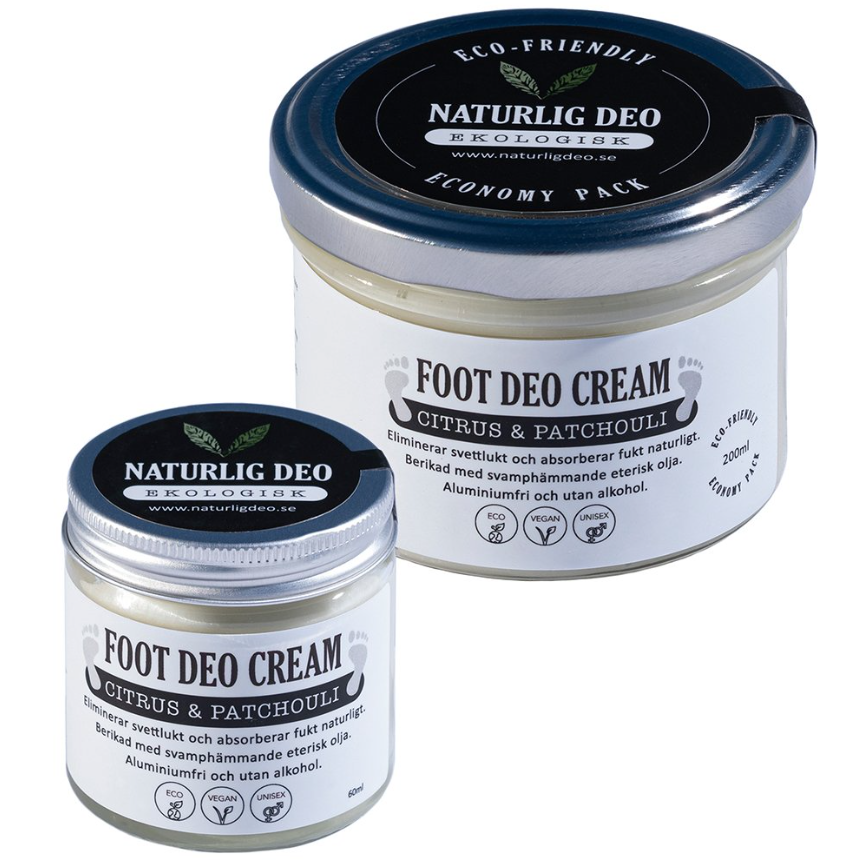 Naturlig Deo Foot Deo Cream Citrus & Patchouli
