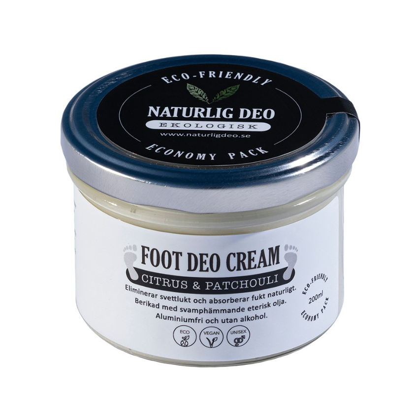 Naturlig Deo Foot Deo Cream Citrus & Patchouli