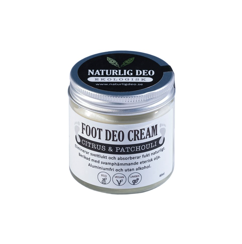 Naturlig Deo Foot Deo Cream Citrus & Patchouli