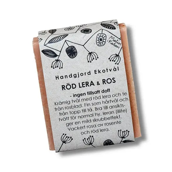 Malin i Ratan Ekotvål Röd lera & Ros - ingen tillsatt doft -
